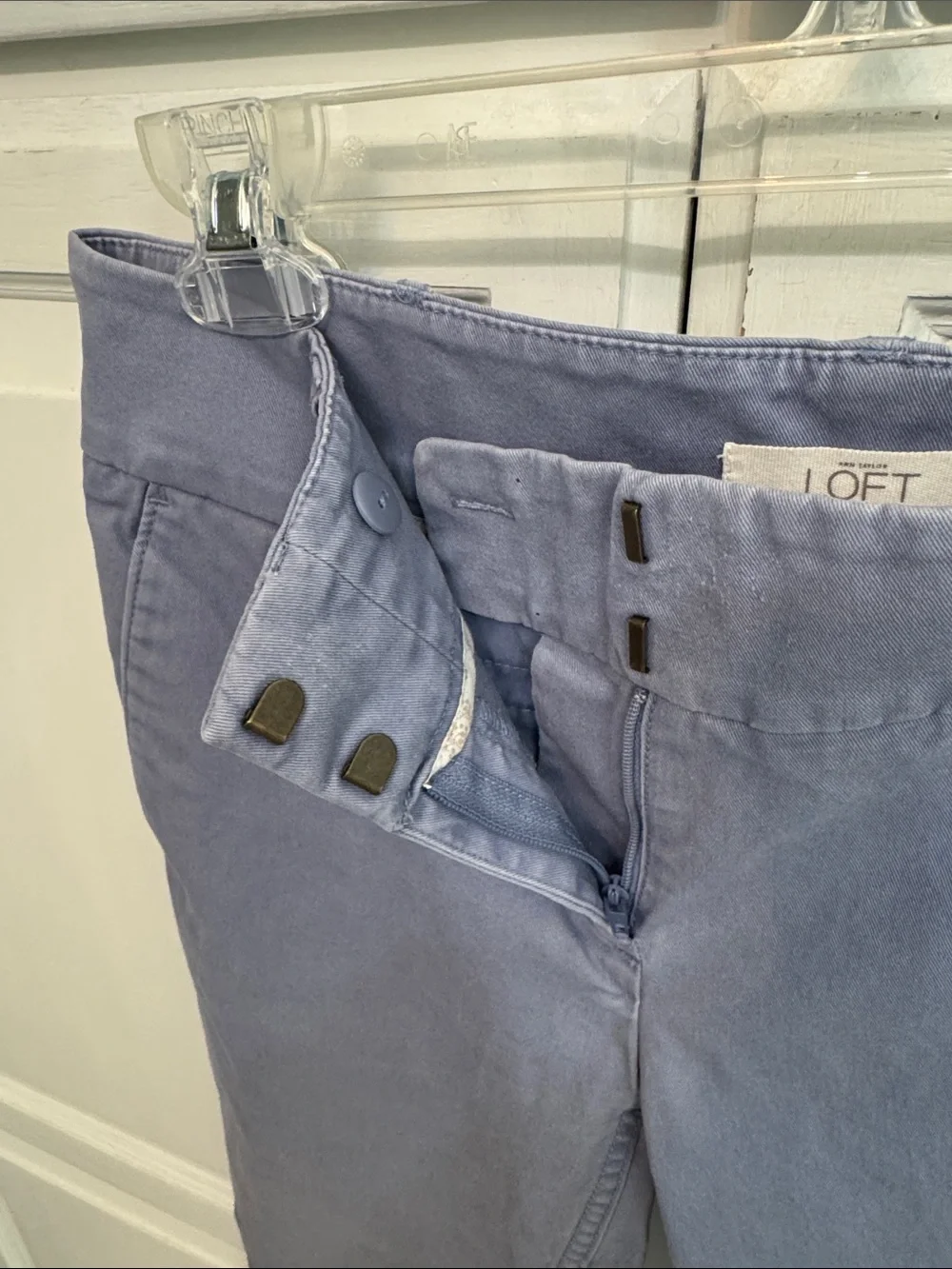 LOFT Lavender-Gray Ankle Chinos size 4. Casual office